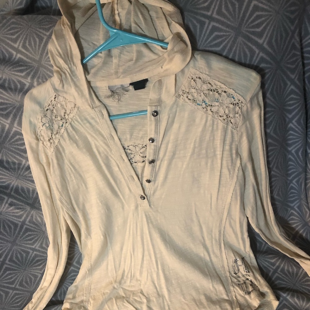 Harley Davidson cream and silver top